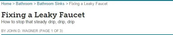 fixing a leaky faucet